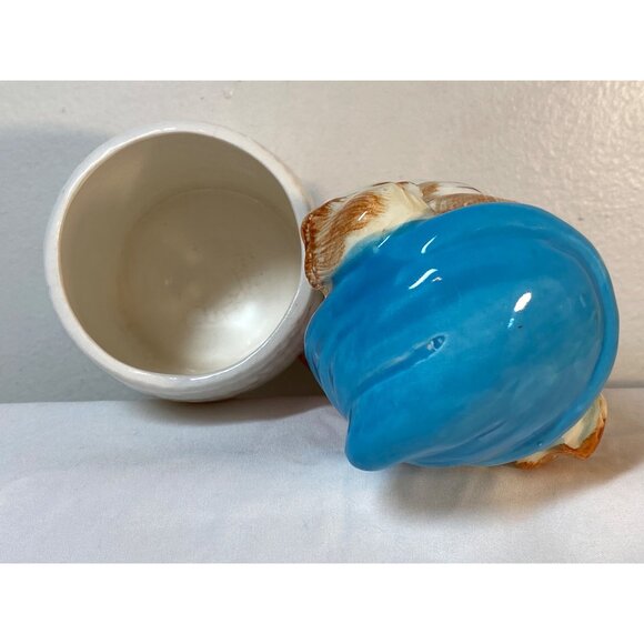 Ceramic Planter Kitschy Cat School Girl  Book Doll Nursery VTG - Picture 12 of 14